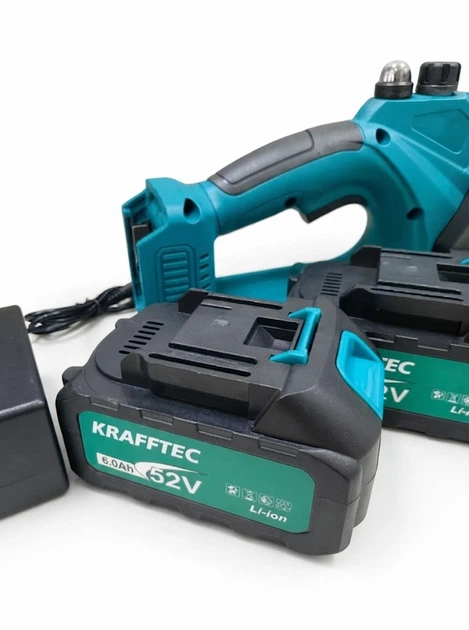 Аккумуляторная цепная пила Krafftec Germany PRO 52 В 2500 Вт бесщеточная 6 А·ч шина 30 см автоматическая смазка 10000 об/мин для обрезки деревьев и распиловки древесины + опрыскиватель Мрия 10 л в подарок - Фото 8 Аккумуляторная цепная пила Krafftec Germany PRO 52 В 2500 Вт бесщеточная 6 А·ч шина 30 см автоматическая смазка 10000 об/мин для обрезки деревьев и распиловки древесины + опрыскиватель Мрия 10 л в подарок - изображение 8