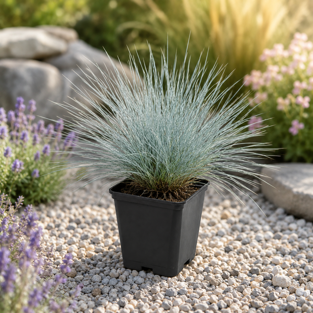 Вівсянниця сиза (костриця сиза) Festuca glauca, саджанець у горщику 0,5 л - зображення 3