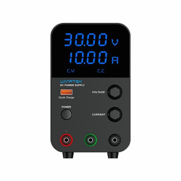 Лабораторный блок питания Wanptek GPS3010D 30V 10A 300W регулируемый импульсный с LED-дисплеем, черный - Фото 1 Лабораторный блок питания Wanptek GPS3010D 30V 10A 300W регулируемый импульсный с LED-дисплеем, черный - изображение 1