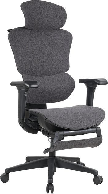 Кресло офисное OfficePro Jade OC970B Fabric эргономичное Black - изображение 6