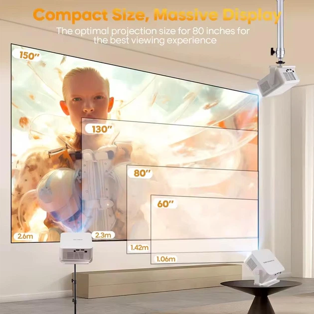 Проектор Magcubic HY300MAX автофокус, Android 14, 4K, Wi-Fi, Bluetooth, пульт Д/У, для дому та офісу, IPTV, фільмів, Megogo, SweetTV, YouTV + промокоди на ТБ (Magcubic HY 300 Max 400 ANSI Aliwinner H726) - зображення 12