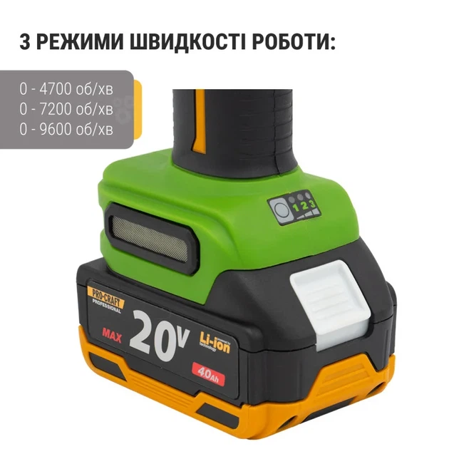 Акумуляторна болгарка Procraft PWA220 (1 акб 4 Аг) - изображение 5