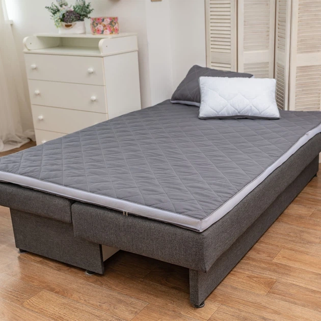 Ортопедичний матрац-топпер Family Sleep Fog Gray-White для дивана чи ліжка 75×190 см (НФ-00000580) - Фото 8 Ортопедичний матрац-топпер Family Sleep Fog Gray-White для дивана чи ліжка 75×190 см (НФ-00000580) - зображення 8