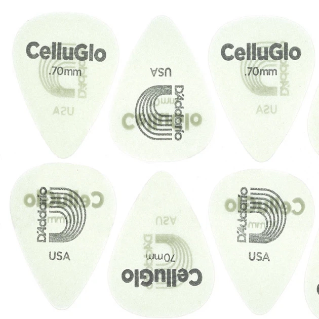 Медиаторы D'Addario 1CCG4 Planet Waves Cellu-Glo Picks Medium Player's Pack 0.70 mm (10 шт.) - изображение 3