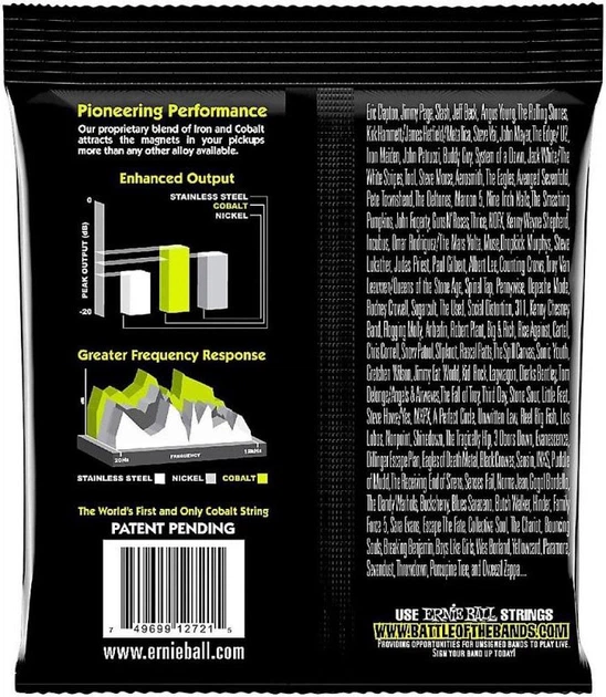 Струны для электрогитары Ernie Ball 2728 7-String Cobalt Slinky 10/56 - Фото 2 Струны для электрогитары Ernie Ball 2728 7-String Cobalt Slinky 10/56 - изображение 2