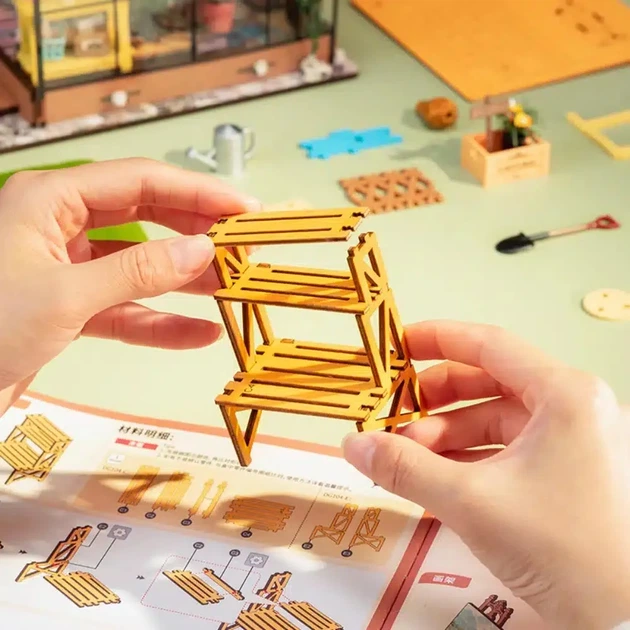 Конструктор 3D міні-будинок Robotime Rolife Cathy’s Flower House DG104 - изображение 5