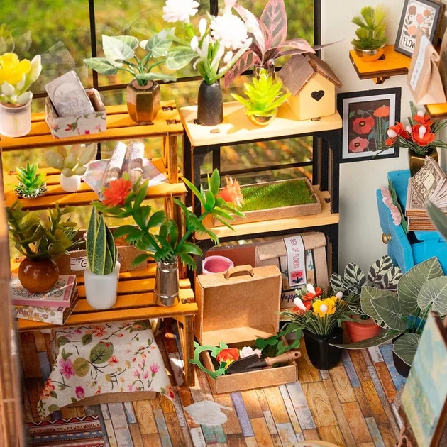 Конструктор 3D міні-будинок Robotime Rolife Cathy’s Flower House DG104 - изображение 6