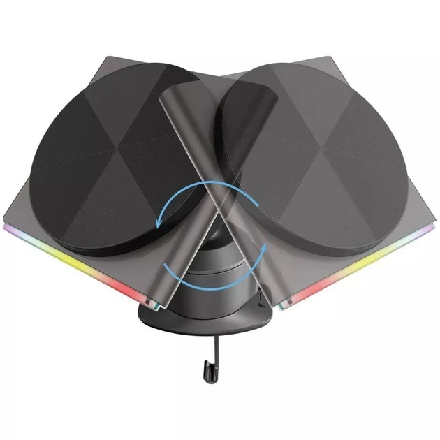 Автоутримувач RGB підсвітка з Регулюванням смартфона на 360 градусів установка вентиляційна решітка з бездротовою зарядкою Proove Magic Neostorm Qi2 15W - Фото 3 Автоутримувач RGB підсвітка з Регулюванням смартфона на 360 градусів установка вентиляційна решітка з бездротовою зарядкою Proove Magic Neostorm Qi2 15W - зображення 3