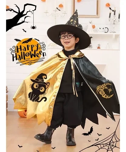 Дитячий карнавальний костюм чаклуна, чарвіника для Хелловіну, Halloween - Фото 2 Дитячий карнавальний костюм чаклуна, чарвіника для Хелловіну, Halloween - зображення 2
