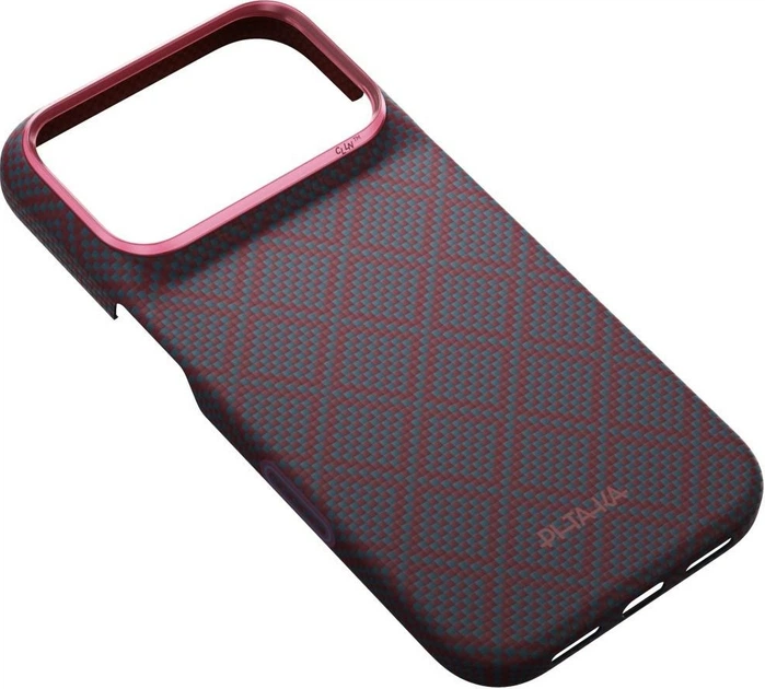 Чохол для смартфона Apple iPhone 18 Pro/17 Pro Pitaka Edge Case Argyle MagSafe Blue-Red (KI1818P) - зображення 5