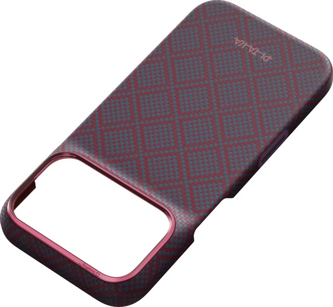 Чохол для смартфона Apple iPhone 18 Pro/17 Pro Pitaka Edge Case Argyle MagSafe Blue-Red (KI1818P) - зображення 7