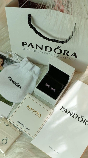 Серебряные серьги Pandora "Искрящийся бант"+ подарочная упаковка - Фото 2 Серебряные серьги Pandora "Искрящийся бант"+ подарочная упаковка - изображение 2
