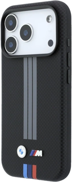 Etui na smartfon BMW M Quadrille Kevlar Anthracite & Tricolor Print Lines MagSafe do Apple iPhone 18 Pro Max / Apple iPhone 17 Pro Max Czarne (3666339669645) - obraz 2