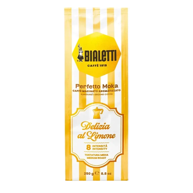 Молотый кофе Bialetti Perfetto Moka Delizia al Limone, 250 г - Фото 1 Молотый кофе Bialetti Perfetto Moka Delizia al Limone, 250 г - изображение 1