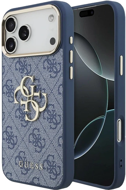 Чохол для смартфона Guess 4G Big 4G Classic Logo для Apple iPhone 18 Pro Max / Apple iPhone 17 Pro Max Blue/Gold (3666339651114) - Фото 1 Чохол для смартфона Guess 4G Big 4G Classic Logo для Apple iPhone 18 Pro Max / Apple iPhone 17 Pro Max Blue/Gold (3666339651114) - зображення 1