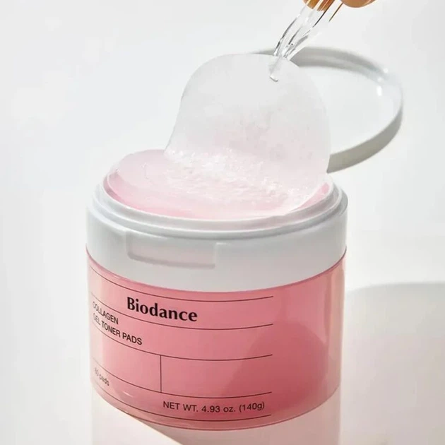 Колагенові гелеві педи Collagen Gel Toner Pads Biodance 60 шт 8809937361190 - изображение 3