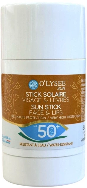 Сонцезахисний стік для обличчя O'lysee Face Stick SPF50 25 г (3520710011297) - Фото 1 Сонцезахисний стік для обличчя O'lysee Face Stick SPF50 25 г (3520710011297) - изображение 1