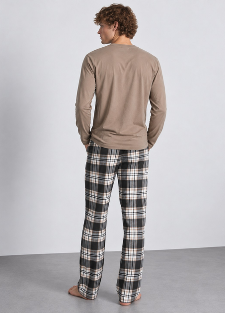 Піжамний комплект Primark Pyjamas S Для дому та сну Коричневий (10224) - Фото 3 Піжамний комплект Primark Pyjamas S Для дому та сну Коричневий (10224) - зображення 3