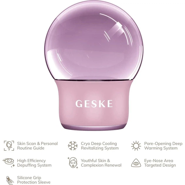 Массажер для лица GESKE Cool&Warm Face and Body Massager 7в1 Pink (HB0302) [176753] - изображение 4