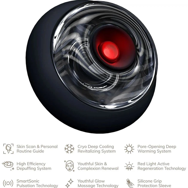 Массажер для лица GESKE Sonic Cool&Warm Face and Body Massager 9в1 Black (HB0275) [176784] - изображение 4