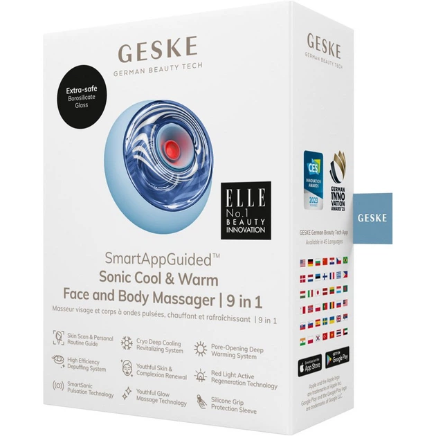 Массажер для лица GESKE Sonic Cool&Warm Face and Body Massager 9в1 Aquamarine (HB0177) [176793] - изображение 9