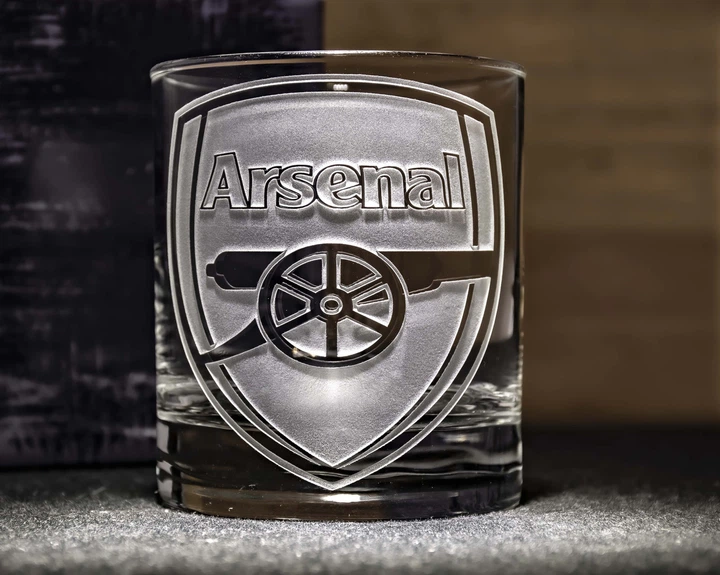 Стакан для виски с гравировкой ФК Арсенал Arsenal FC 300 мл - Фото 1 Стакан для виски с гравировкой ФК Арсенал Arsenal FC 300 мл - изображение 1