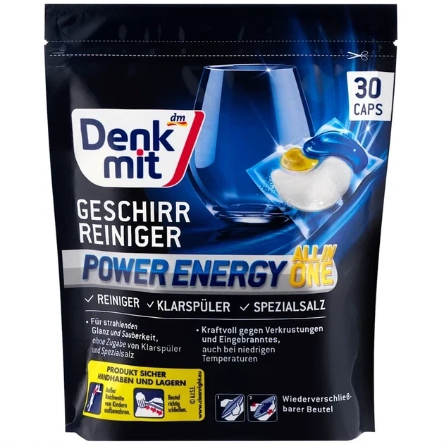 Капсули для посудомийної машини Denkmit "Multi-Power Energy Caps", 30 шт - Фото 1 Капсули для посудомийної машини Denkmit "Multi-Power Energy Caps", 30 шт - зображення 1