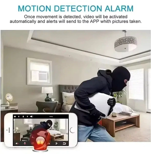 Міні WiFi V720 2.4 Ггц камера 1080P, IP камера з датчиком руху, нічне бачення, компактна - Фото 3 Міні WiFi V720 2.4 Ггц камера 1080P, IP камера з датчиком руху, нічне бачення, компактна - изображение 3