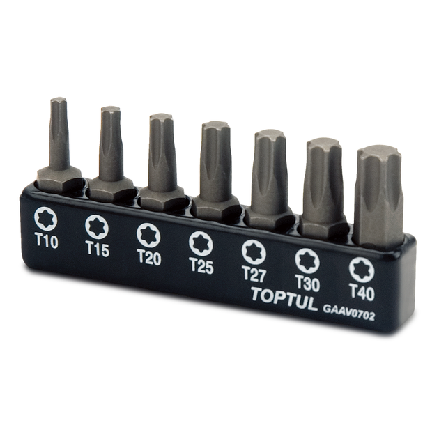 Набор бит 1/4" 7ед. (Torx: T10-T40) TOPTUL GAAV0702 - Фото 1 Набор бит 1/4" 7ед. (Torx: T10-T40) TOPTUL GAAV0702 - изображение 1