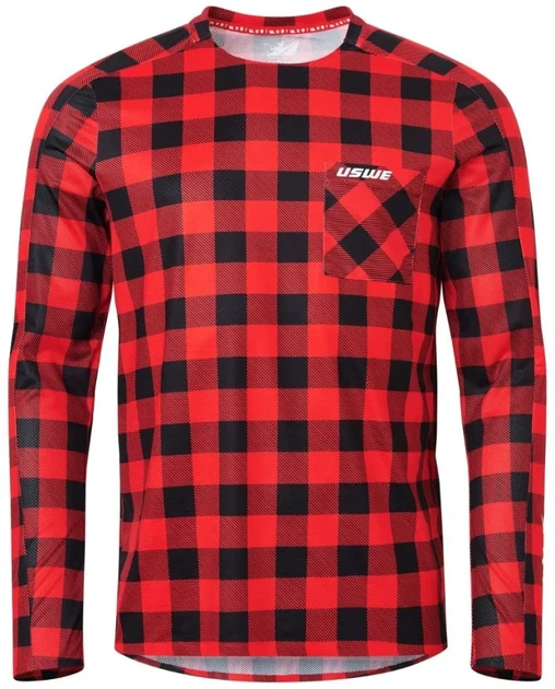 Джерси эндуро USWE Flannel Jersey красное, размер XL - изображение 4
