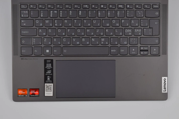 Ультрабук Lenovo Yoga Slim 6 14APU8 Ryzen 7 7840U / 16GB / 1TB / AMD Radeon 780M / 14" WUXGA OLED / Win11 (б/у) Ноутбук - Фото 9 Ультрабук Lenovo Yoga Slim 6 14APU8 Ryzen 7 7840U / 16GB / 1TB / AMD Radeon 780M / 14" WUXGA OLED / Win11 (б/у) Ноутбук - изображение 9