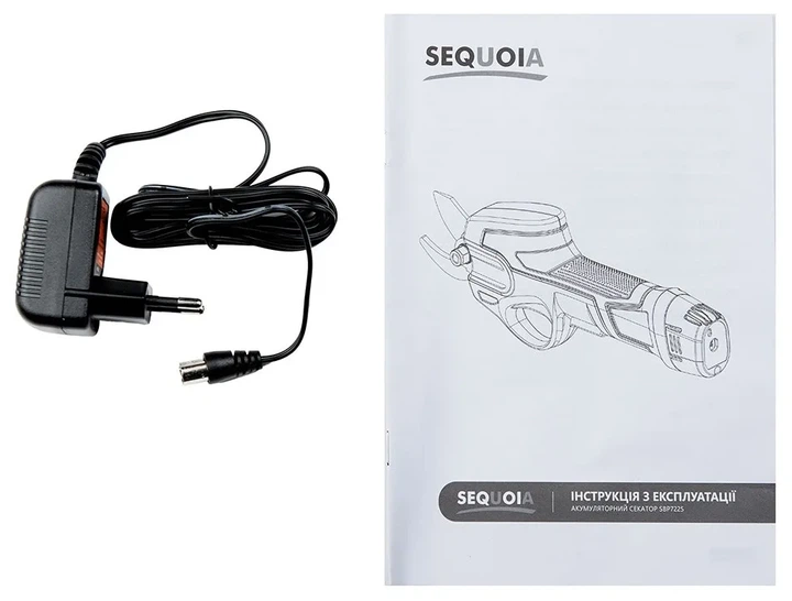 Аккумуляторный секатор SEQUOIA SBP7225, 72В, батарея 1х2А·ч, диаметр реза 25 мм, вес 09 кг - изображение 3