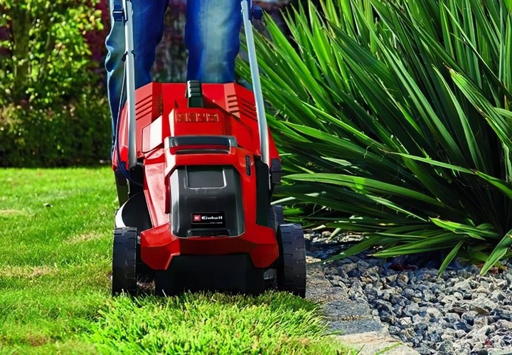 Акумуляторна газонокосарка Einhell PXC GE-CM 18/32 Li, 18В, ширина 32 см, об'єм травозбірника 25 л, висота скошування 30-70 мм, ва - зображення 3