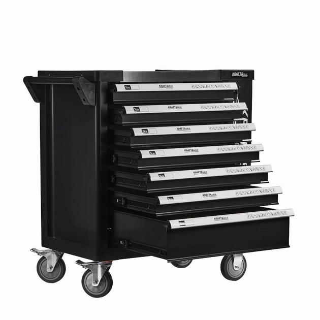 Тележка инструментальная Kraft&Dele KD1070 на 7 ящиков 77×46×72 см серо-черный - зображення 5