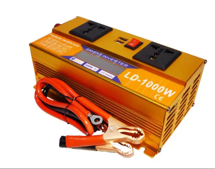 Інвертор з акумуляторною батареєю 1000т 12V/24V + LCD, золотий - изображение 10