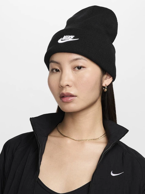Шапка Nike U Nk Peak Beanie Tc Fut F24 L ONE SIZE чорний HF0186-499 - Фото 2 Шапка Nike U Nk Peak Beanie Tc Fut F24 L ONE SIZE чорний HF0186-499 - зображення 2