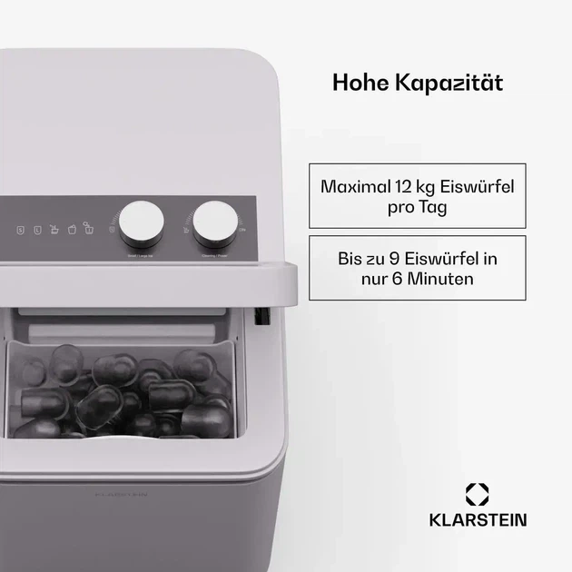 Ледогенератор Klarstein IceCraft 12 кг/24 год (10046190) - изображение 5