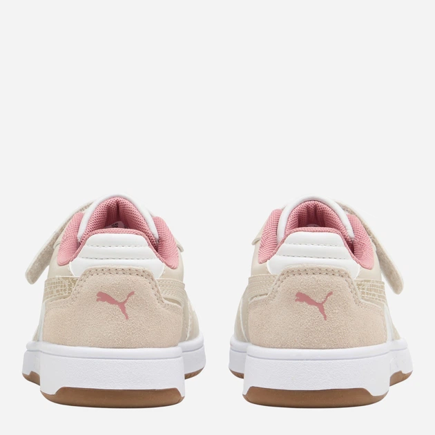 Детские кеды для девочки Puma Rebound 40746201 31 (12UK) Бежевый/Белый/Розовый (4070032792903) - изображение 4