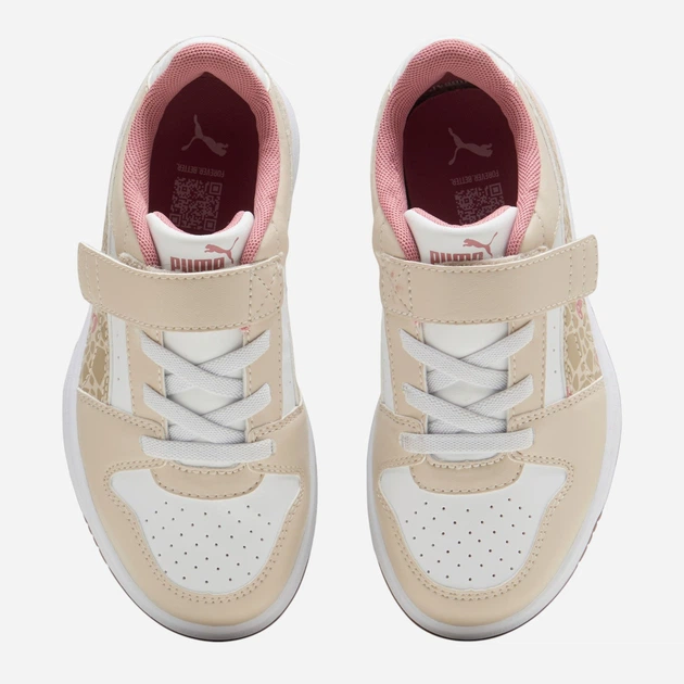 Подростковые кеды для девочки Puma Rebound 40746201 35 (2.5UK) Бежевый/Белый/Розовый (4070032792972) - Фото 5 Подростковые кеды для девочки Puma Rebound 40746201 35 (2.5UK) Бежевый/Белый/Розовый (4070032792972) - изображение 5