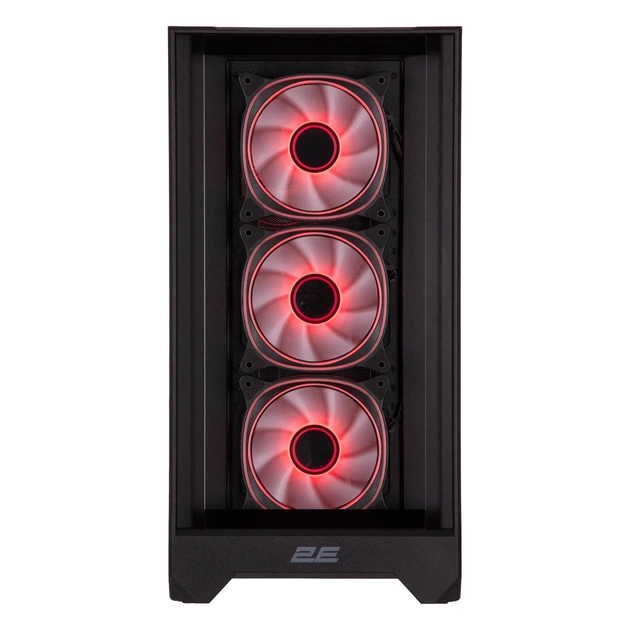 Корпус 2E GAMING Dominator Pro G2302B, без БЖ 2xUSB3.0, 1xUSB Type-C, 4x120мм ARGB, VGA 380мм, LCS ready, контроллер с пультом, TG боковая панель, TG/Сетчатая передняя панель, ATX, черный. - изображение 3