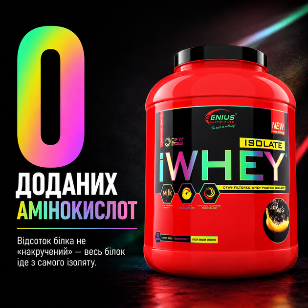 Протеїн ізолят Genius Nutrition iWhey isolate, 2000 г., Кекс з лохиною - зображення 3