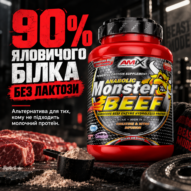 Протеїн Amix Anabolic Monster BEEF 90% Protein 1000 г., Шоколад - зображення 2