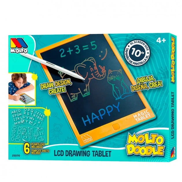 LCD-планшет для рисования Molto 10 дюймов, с трафаретами - изображение 3