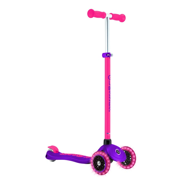 Детский самокат Globber Primo Plus Lights Neon Pink от 3 до 9 лет (442-810-4) - Фото 1 Детский самокат Globber Primo Plus Lights Neon Pink от 3 до 9 лет (442-810-4) - изображение 1