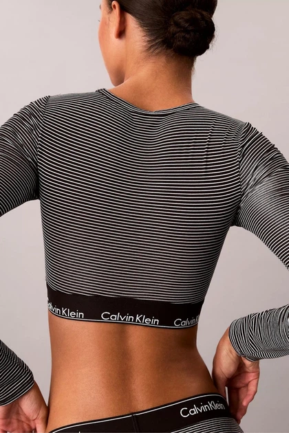 Топ с уплотнённой чашкой Calvin Klein 42(S) Чёрный-полоска (158030) - Фото 3 Топ с уплотнённой чашкой Calvin Klein 42(S) Чёрный-полоска (158030) - изображение 3