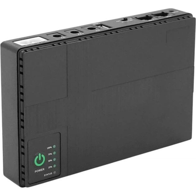 Безперебійник для роутера УПС DCSL-1036PC 20000mAh 36W DC5V/9V/12V USB5V PoE15V/24V Type-C чорний - зображення 4