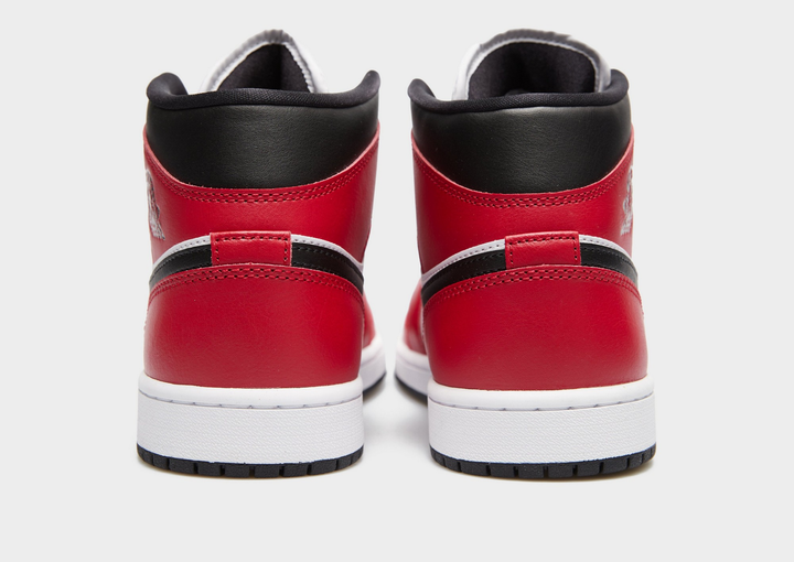 Кроссовки Air Jordan 1 Mid «Chicago Black Toe» 554724-069 (9us/27см 42.5eur) - Фото 4 Кроссовки Air Jordan 1 Mid «Chicago Black Toe» 554724-069 (9us/27см 42.5eur) - изображение 4
