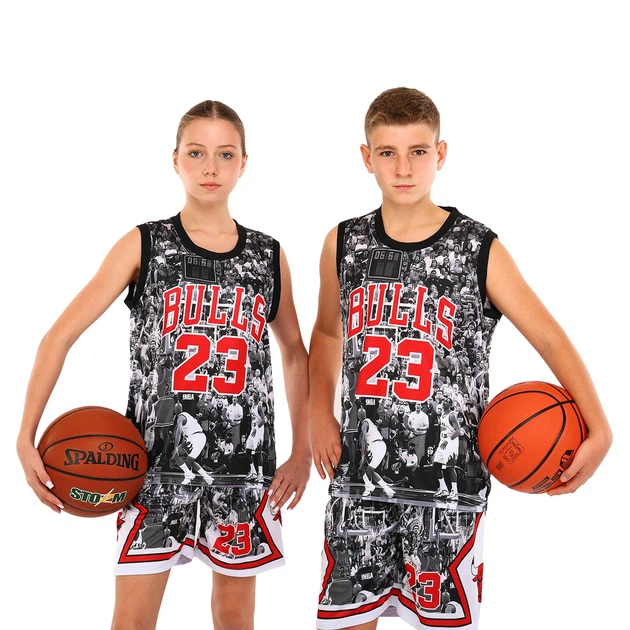Форма баскетбольная детская NBA клуб Chicago Bulls 23 BA-6644 Черный-белый L рост 128-134 - Фото 2 Форма баскетбольная детская NBA клуб Chicago Bulls 23 BA-6644 Черный-белый L рост 128-134 - изображение 2