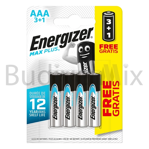 Батарейки ENERGIZER AAA Max Plus лужні 3+1 шт - Фото 1 Батарейки ENERGIZER AAA Max Plus лужні 3+1 шт - зображення 1