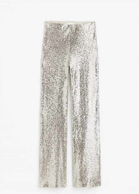 Штани H&M 18451 Сріблястий XL (1214) - Фото 3 Штани H&M 18451 Сріблястий XL (1214) - изображение 3